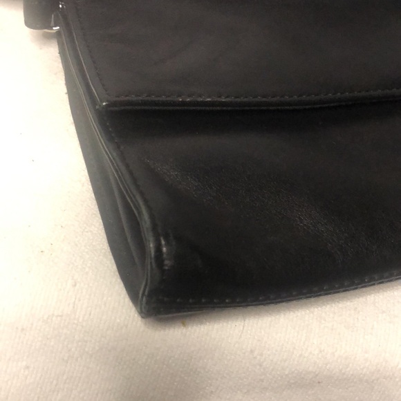 PRESTON & YORK vintage black buttery soft leather handbag. Detachable straps. - Picture 5 of 10